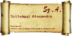 Szilvágyi Alexandra névjegykártya