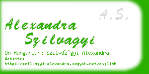 alexandra szilvagyi business card